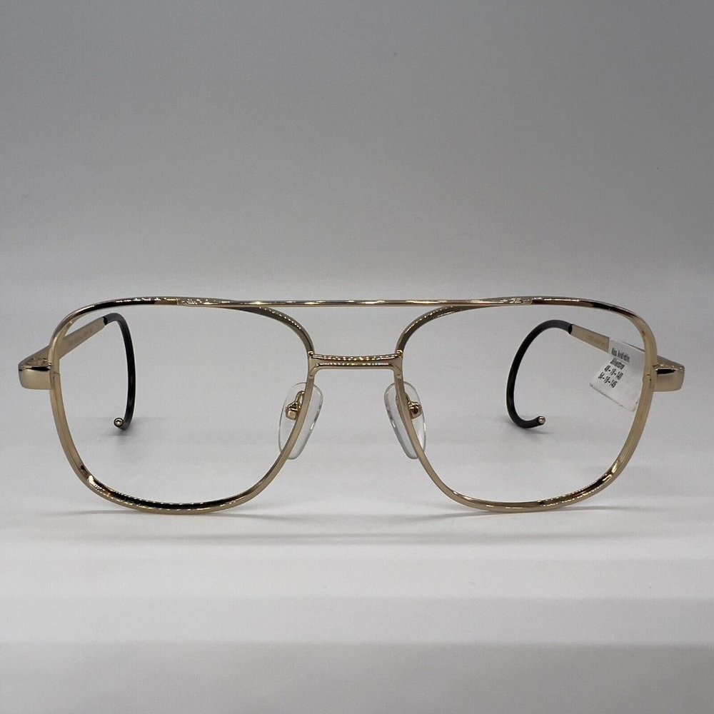AOSafety C/CX7000 Eyeglass Circular Wrap Around Metal Gold Goldtone 57-17-135